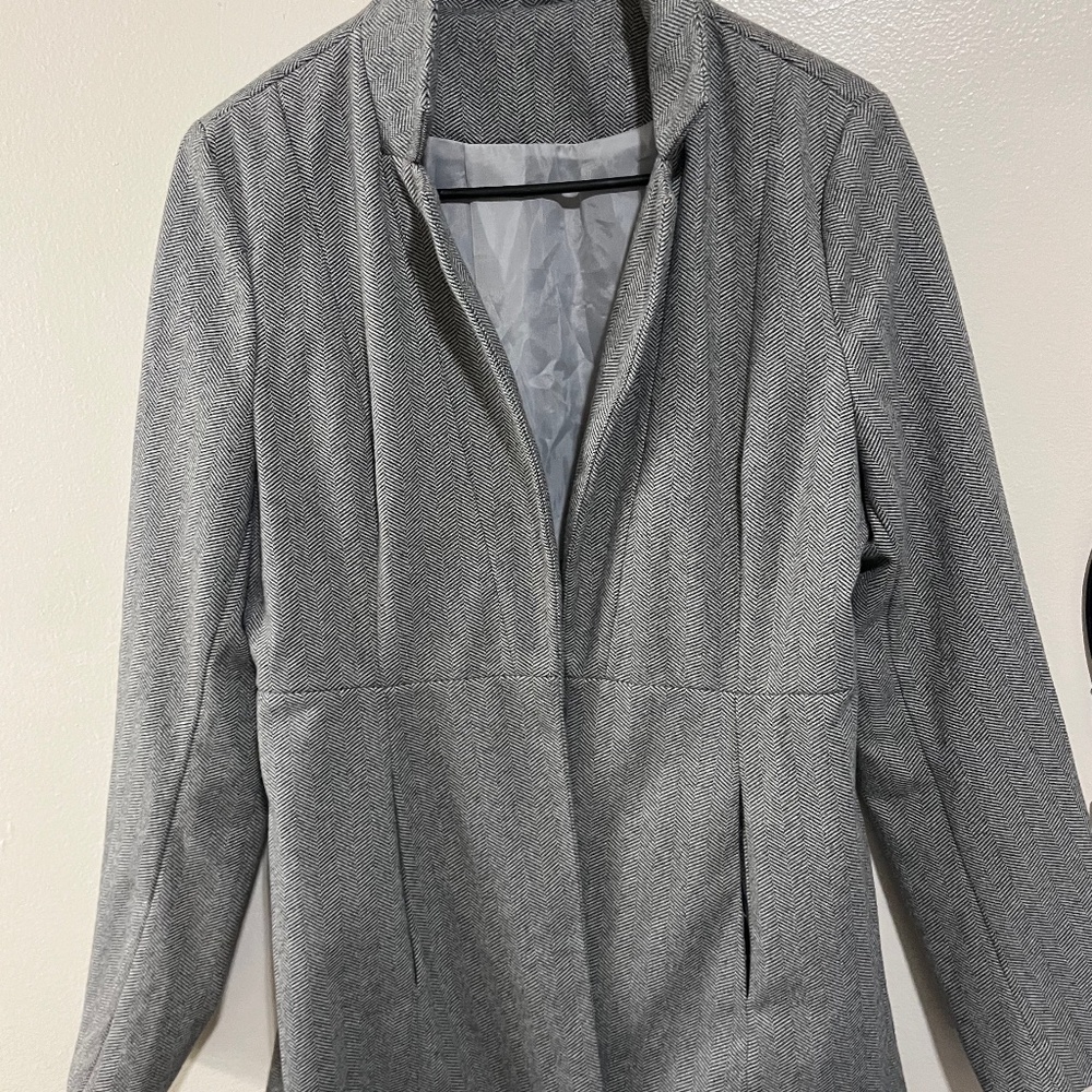Jacket, M size and grey and white - Herringbone pattern